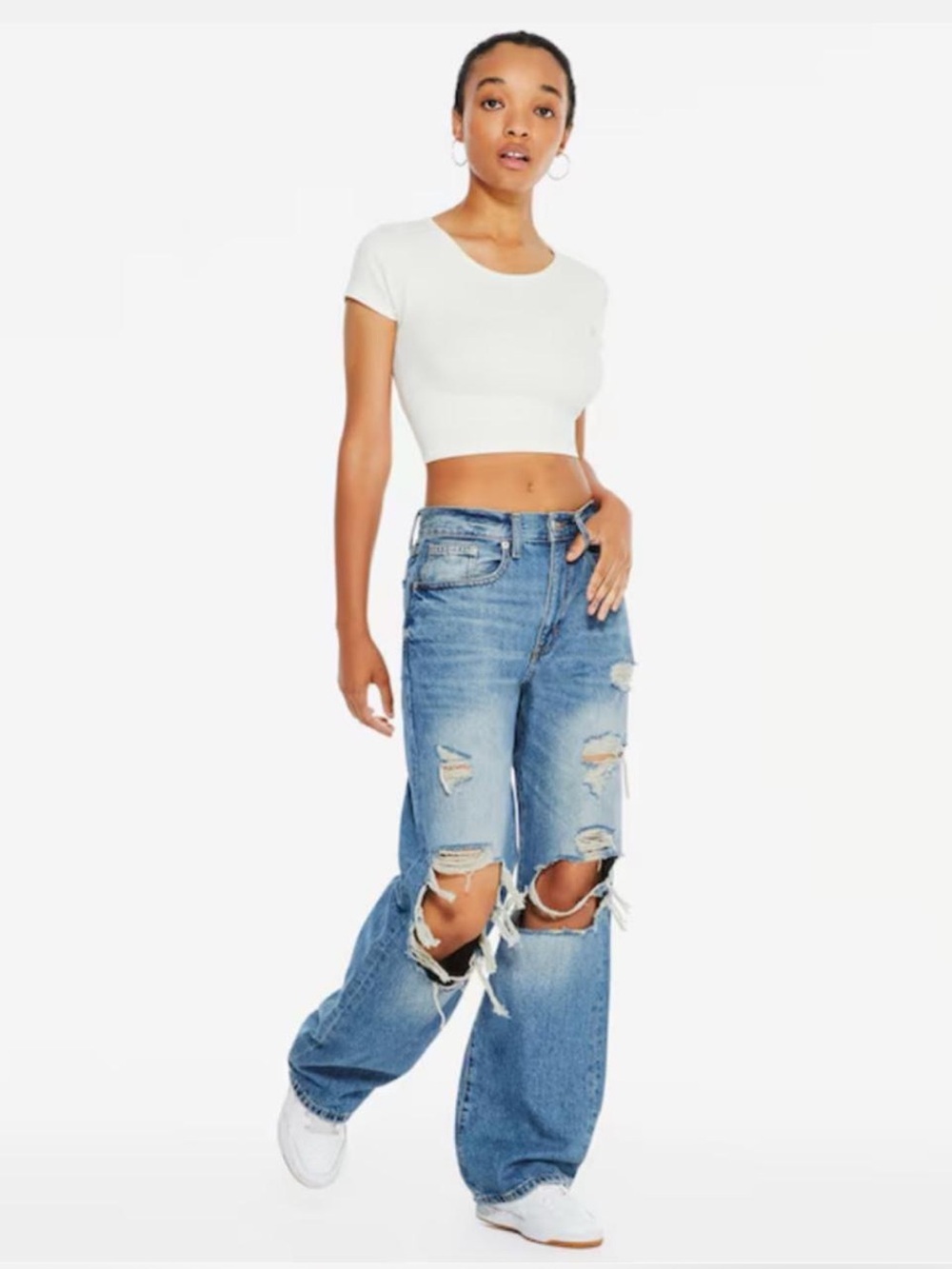 Aeropostale Low Rise Skater Jeans Distressed Baggy Y2K Denim